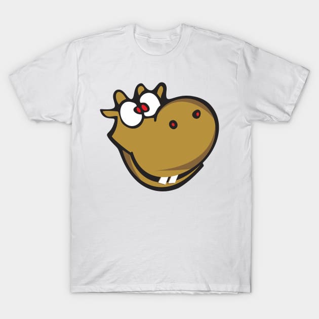 Cute Hippos Head T-Shirt by imdesign